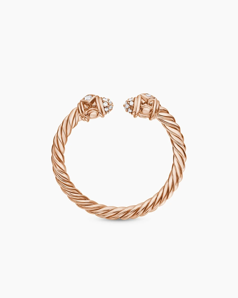 Renaissance Ring 18K Rose Gold with Diamonds, 2.3mm