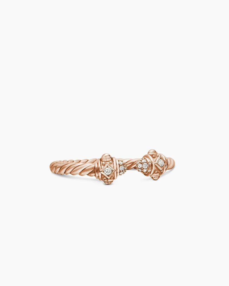 Renaissance Ring 18K Rose Gold with Diamonds, 2.3mm