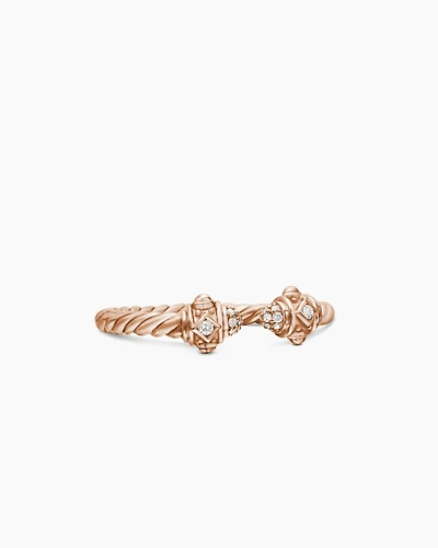 Renaissance Ring 18K Rose Gold with Diamonds, 2.3mm