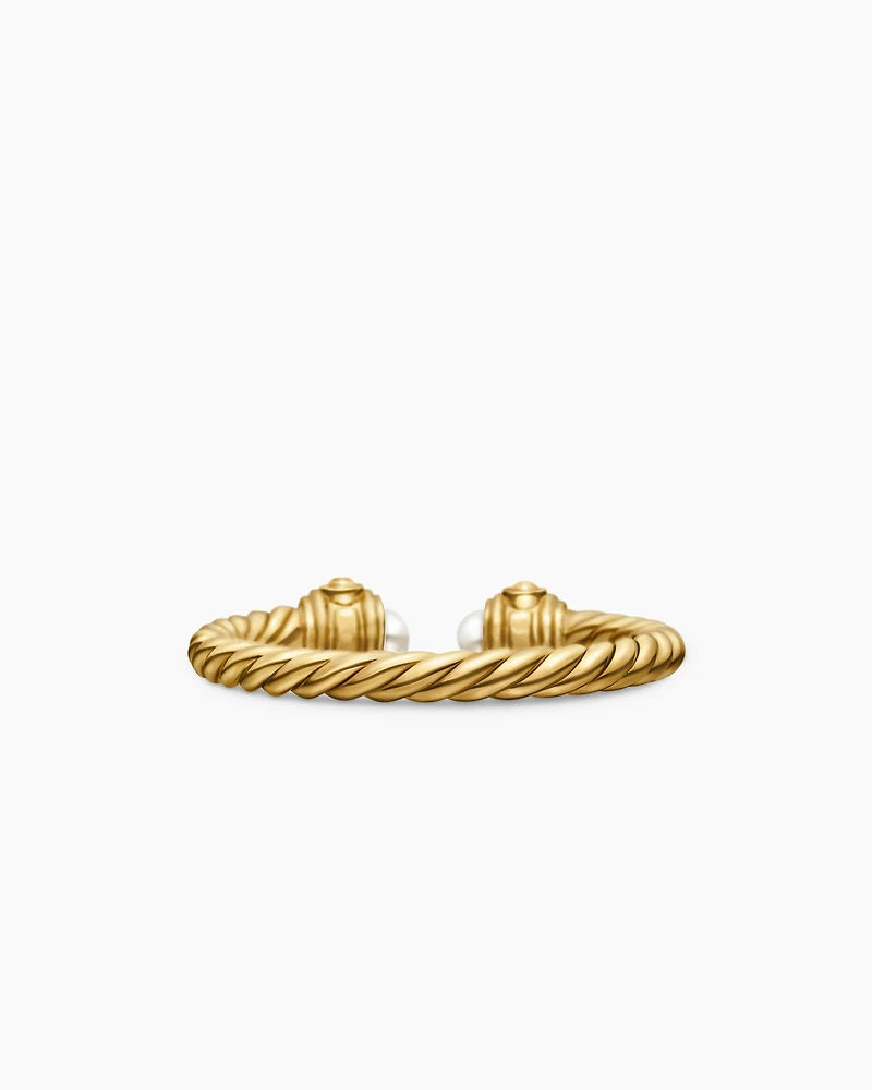 Renaissance Ring 18K Yellow Gold with Pearls and Diamonds, 2.3mm