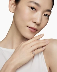 Pavé Pinky Ring in 18K Rose Gold with Cognac Diamonds, 10mm