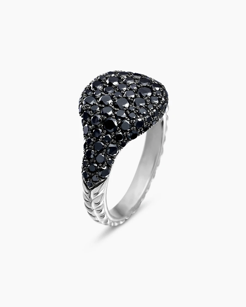 Pavé Pinky Ring in 18K White Gold with Diamonds
