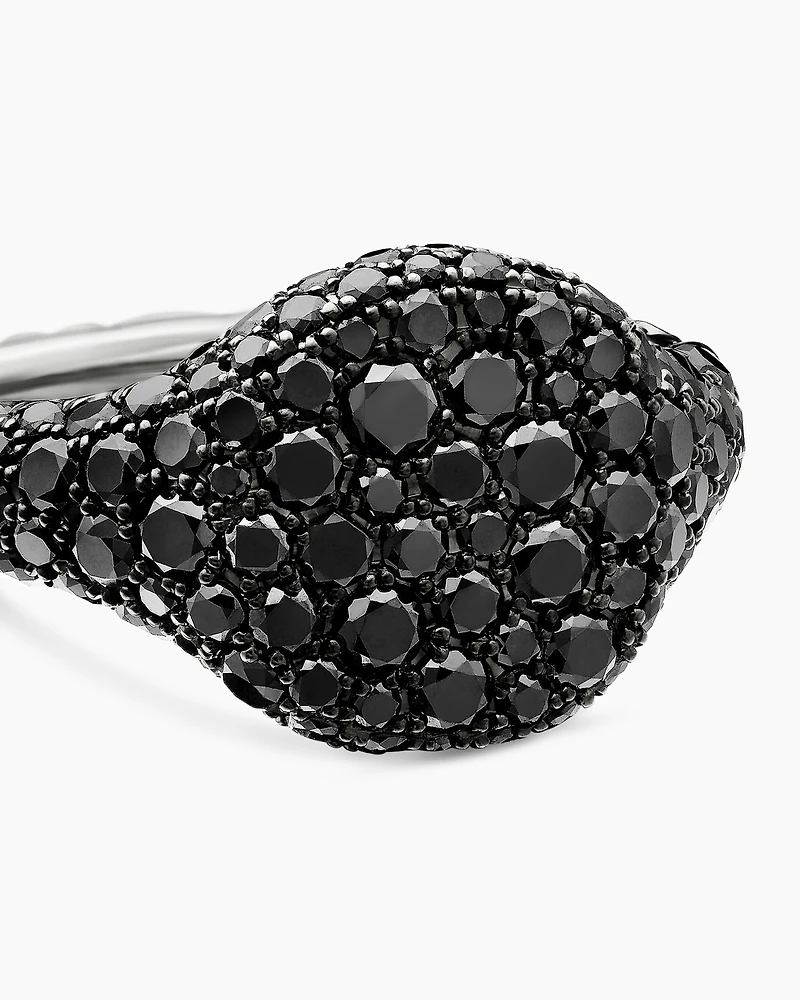 Pavé Pinky Ring in 18K White Gold with Diamonds