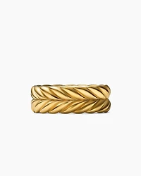 Chevron Band Ring 18K Yellow Gold, 8.5mm
