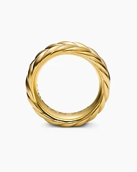 Chevron Band Ring 18K Yellow Gold, 8.5mm