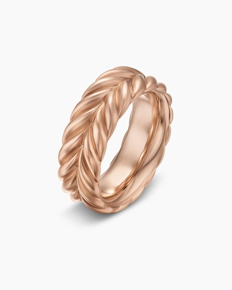 Chevron Band Ring 18K Rose Gold