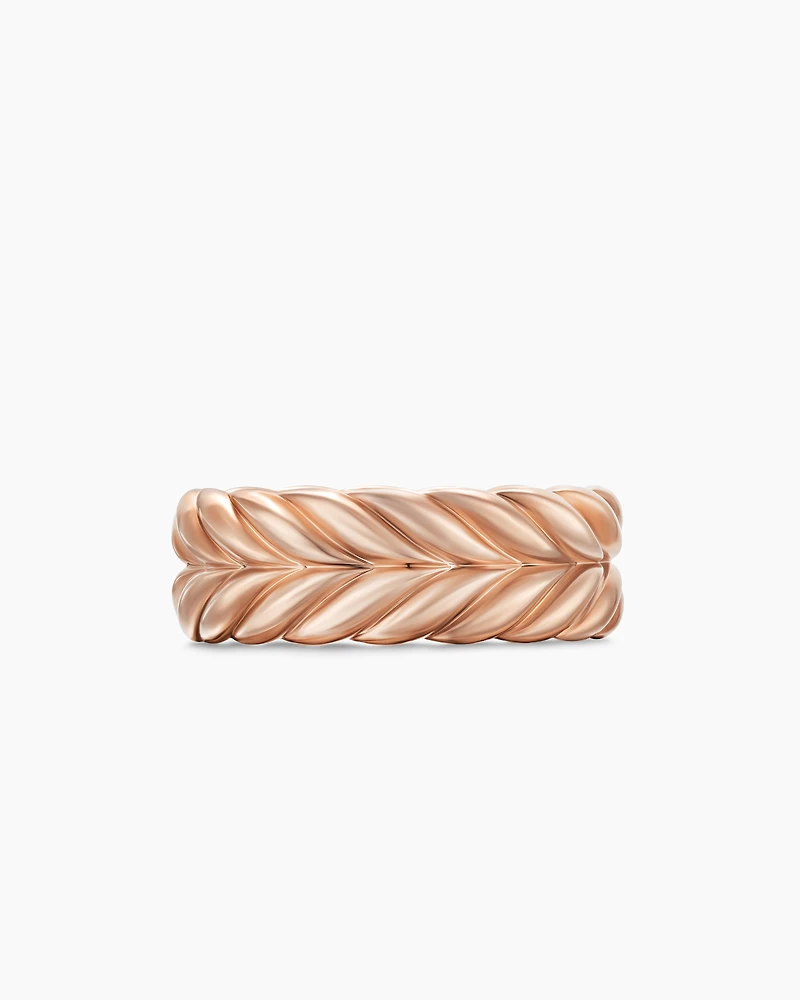 Chevron Band Ring 18K Rose Gold