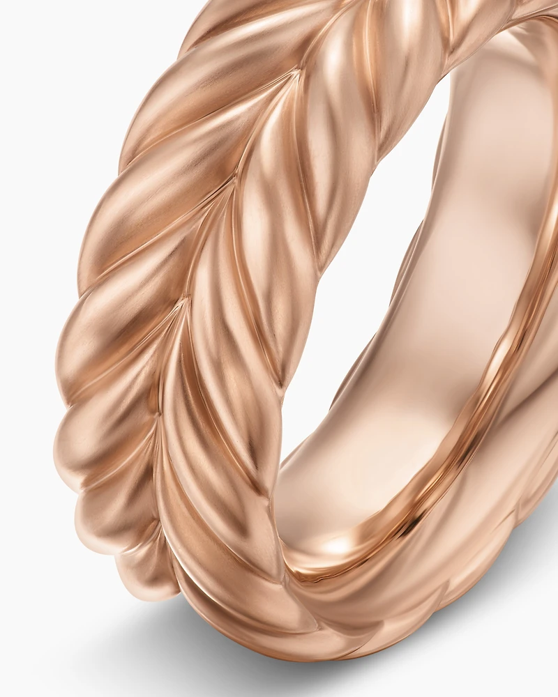 Chevron Band Ring 18K Rose Gold