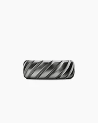 Modern Cable Band Ring Grey Titanium, 9mm