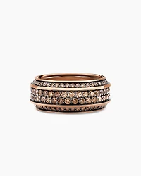 Streamline® Bevelled Band Ring 18K Rose Gold with Cognac Diamonds, 8.5mm