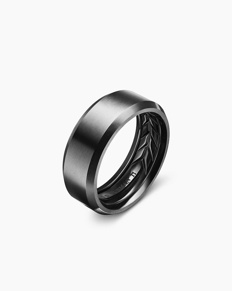 Streamline® Bevelled Band Ring Titanium