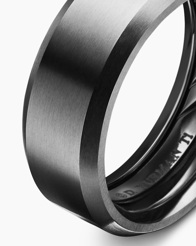 Streamline® Bevelled Band Ring Titanium