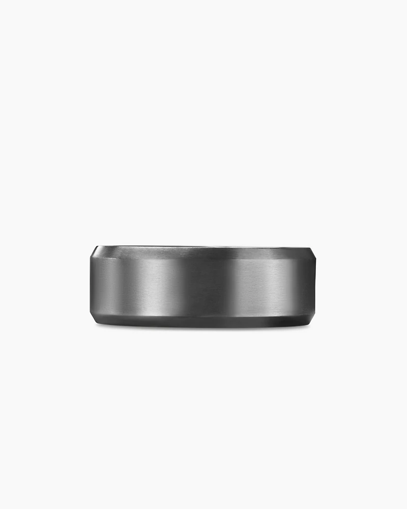 Streamline® Bevelled Band Ring Grey Titanium, 8.5mm