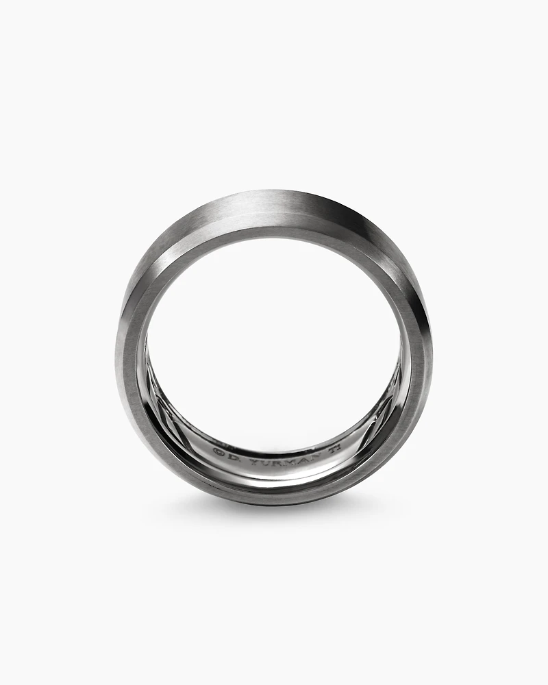 Streamline® Bevelled Band Ring Grey Titanium, 8.5mm