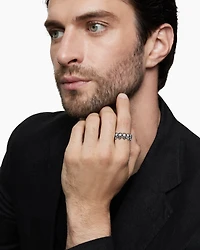 Memento Mori Skull Band Ring Sterling Silver, 8.5mm