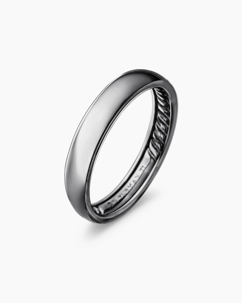 DY Classic Band Ring Grey Titanium, 4mm