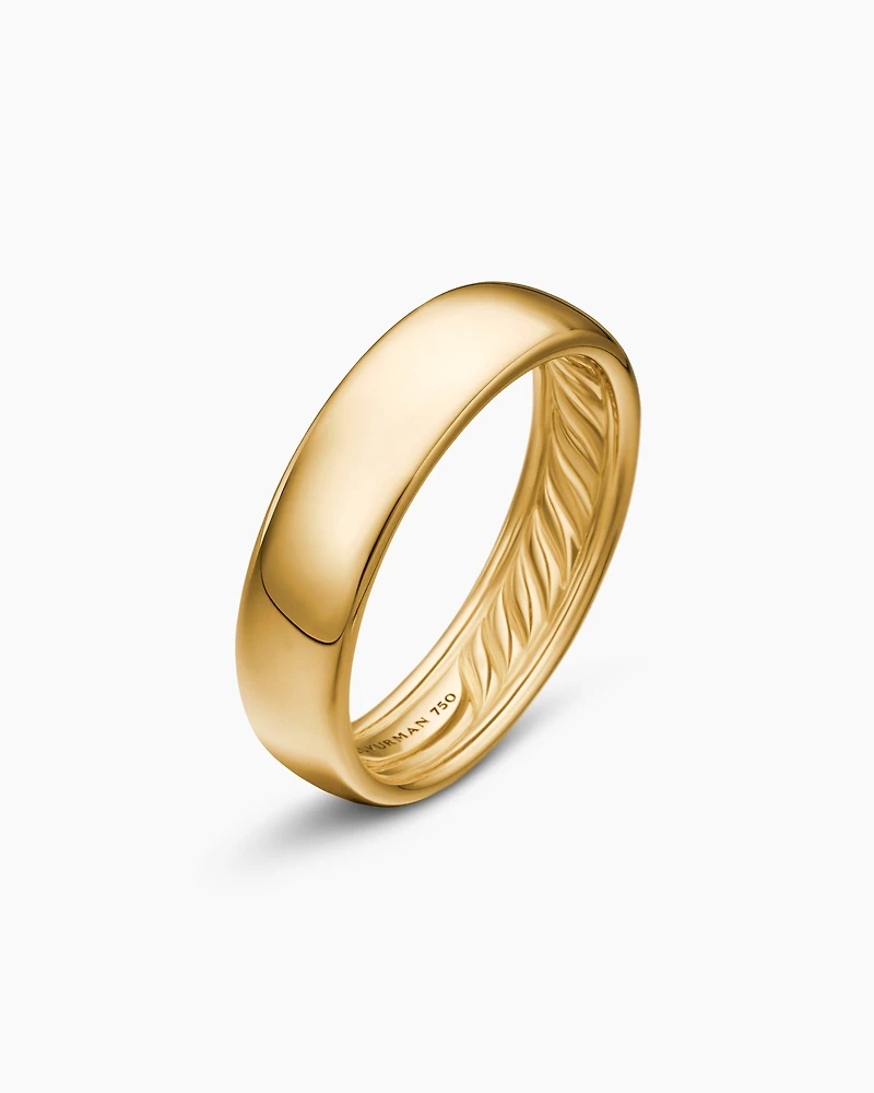 DY Classic Band Ring 18K Yellow Gold