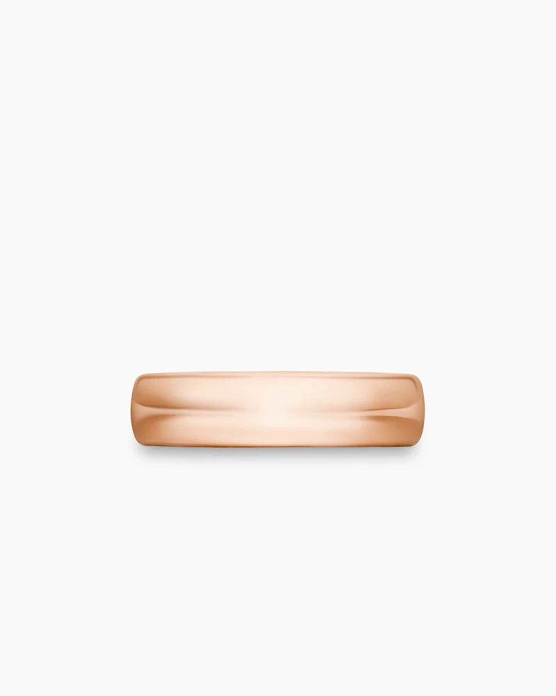DY Classic Band Ring in 18K Rose Gold