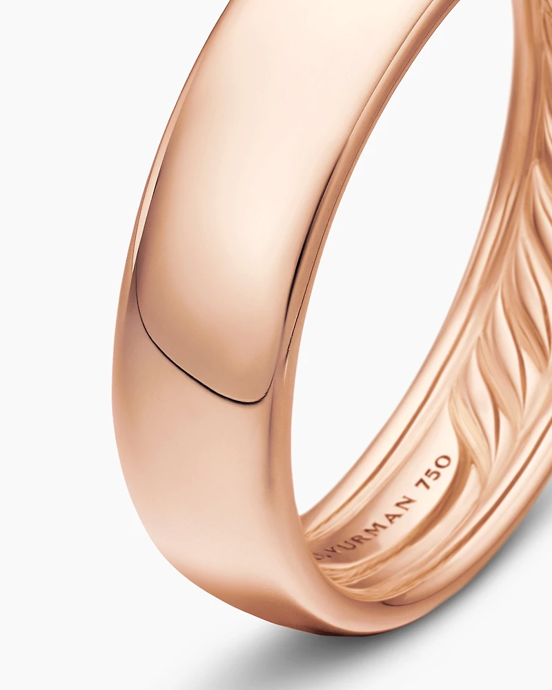 DY Classic Band Ring in 18K Rose Gold
