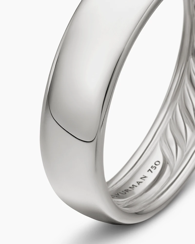 DY Classic Band Ring 18K White Gold