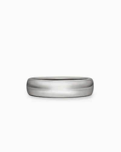 DY Classic Band Ring 18K White Gold, 6mm