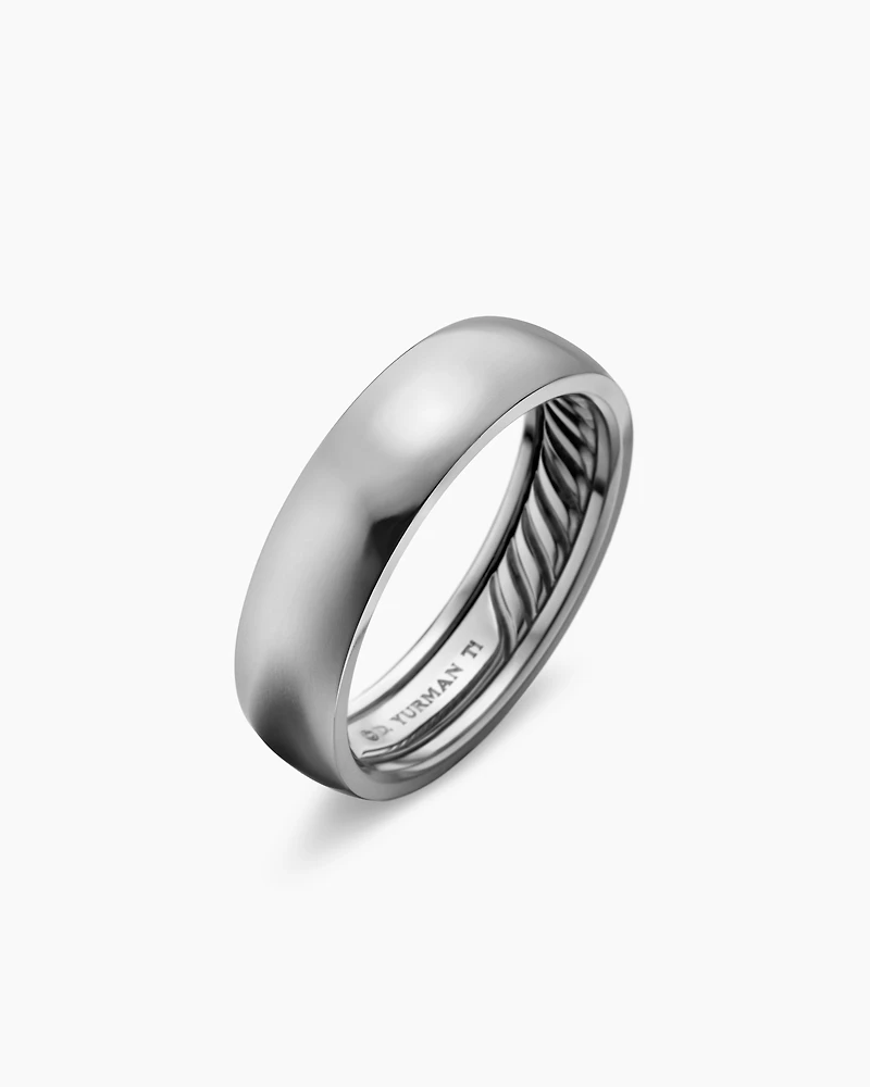 DY Classic Band Ring Grey Titanium, 6mm