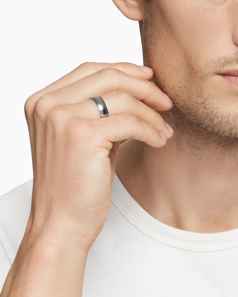 DY Classic Band Ring Grey Titanium, 6mm