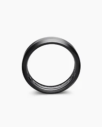 Beveled Band Ring Black Titanium, 6mm