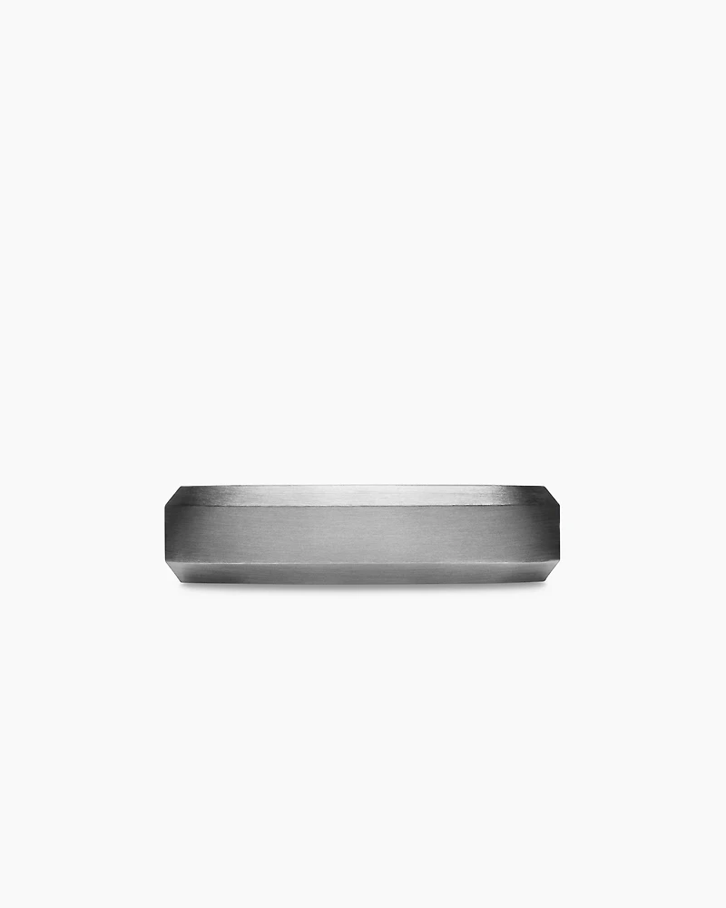 Bevelled Band Ring Grey Titanium, 6mm