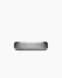 Bevelled Band Ring Grey Titanium, 6mm