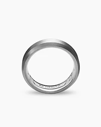 Bevelled Band Ring Grey Titanium, 6mm