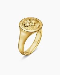 Petrvs® Lion Pinky Ring in 18K Yellow Gold