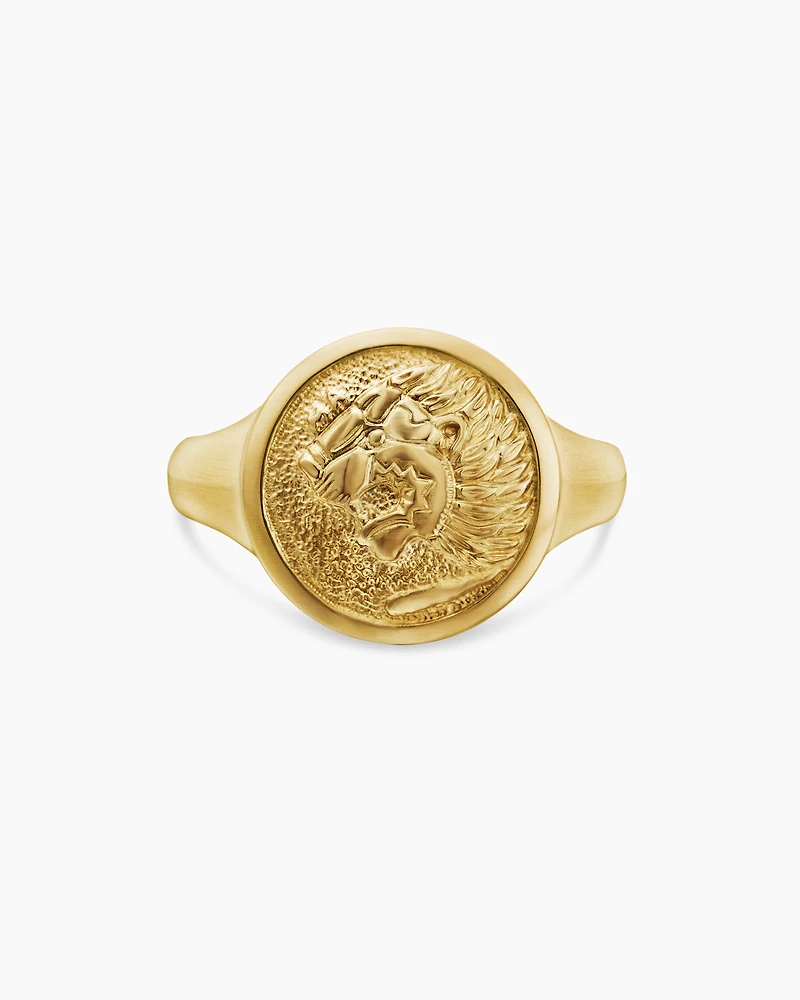 Petrvs® Lion Pinky Ring in 18K Yellow Gold