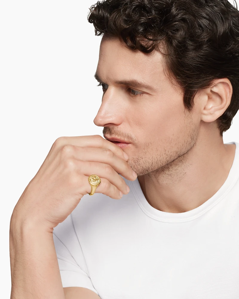 Petrvs® Lion Pinky Ring in 18K Yellow Gold