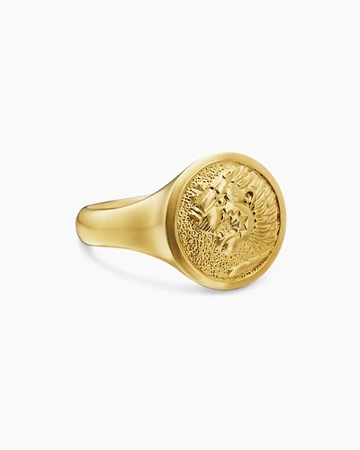 Petrvs® Lion Pinky Ring in 18K Yellow Gold