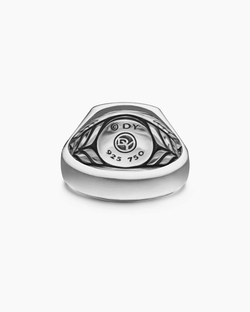Petrvs® Horse Pinky Ring Sterling Silver with 18K Yellow Gold, 14.8mm