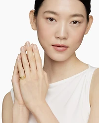 DY Initial Pinky Ring 18K Yellow Gold with Diamond A, 9.8mm