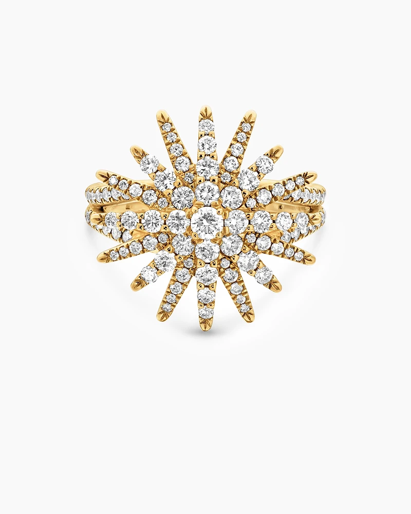 Starburst Ring 18K Yellow Gold with Diamonds
