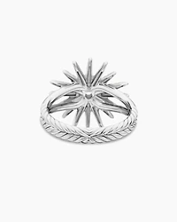 Starburst Ring in 18K White Gold with Diamonds, 20mm