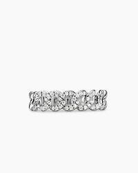 Belmont® Curb Link Band Ring Sterling Silver with Diamonds, 5mm