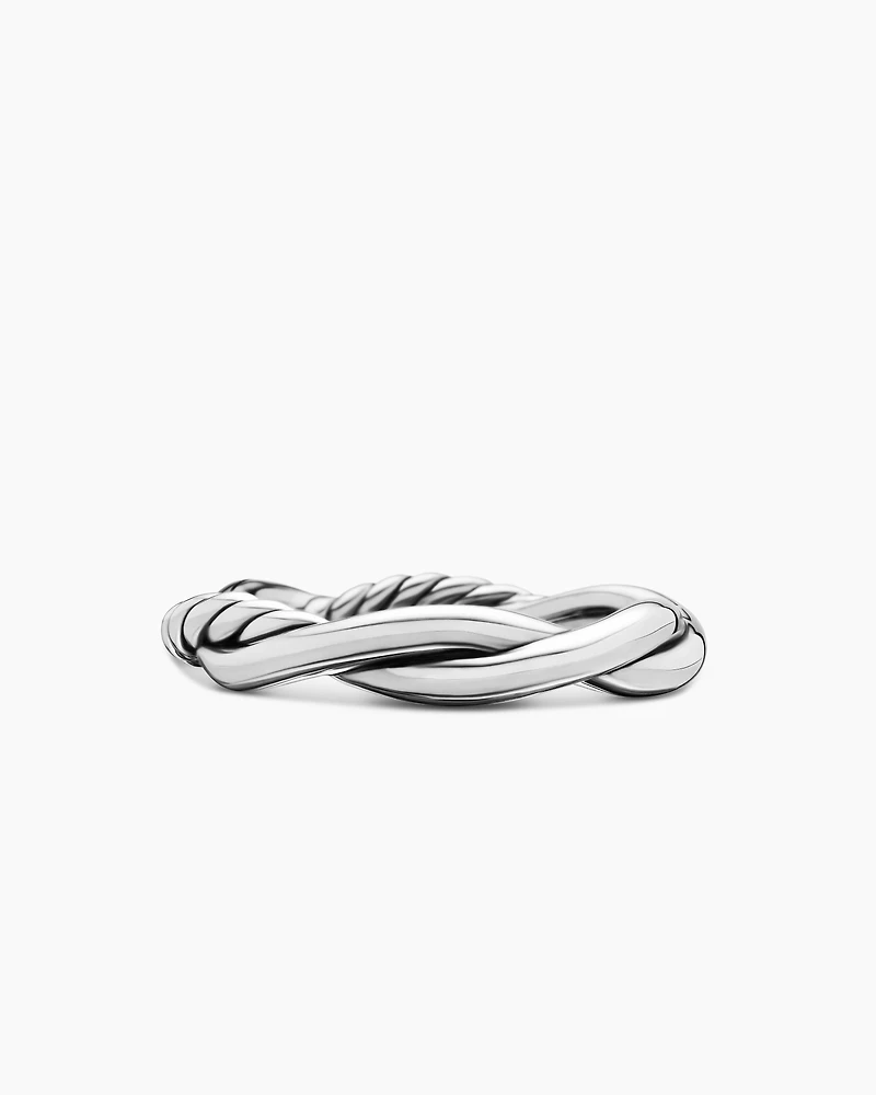 Petite Infinity Band Ring Sterling Silver with 14K Yellow Gold, 4mm