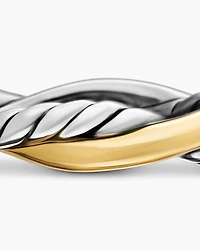 Petite Infinity Band Ring Sterling Silver with 14K Yellow Gold, 4mm