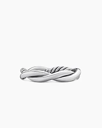 Petite Infinity Band Ring Sterling Silver with Diamonds, 4mm