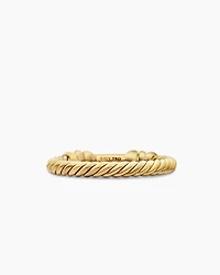 Petite Helena Wrap Band Ring 18K Yellow Gold with Diamonds, 4mm