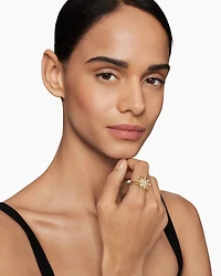 Starburst Ring in 18K Yellow Gold with Diamonds, 19mm