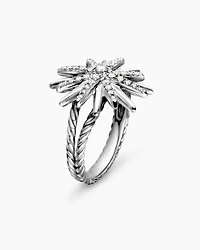 Starburst Ring Sterling Silver with Diamonds