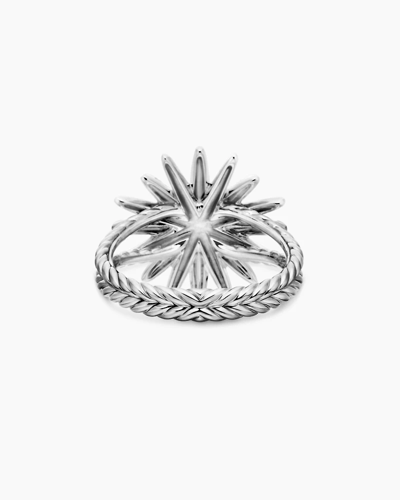 Starburst Ring Sterling Silver with Diamonds