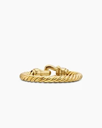 Petite Buckle Ring 18K Yellow Gold with Diamonds, 2mm