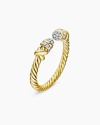 Petite Helena Open Ring 18K Yellow Gold with Diamonds, 2.5mm