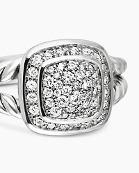 Petite Albion® Ring Sterling Silver with Pavé Diamonds, 7mm